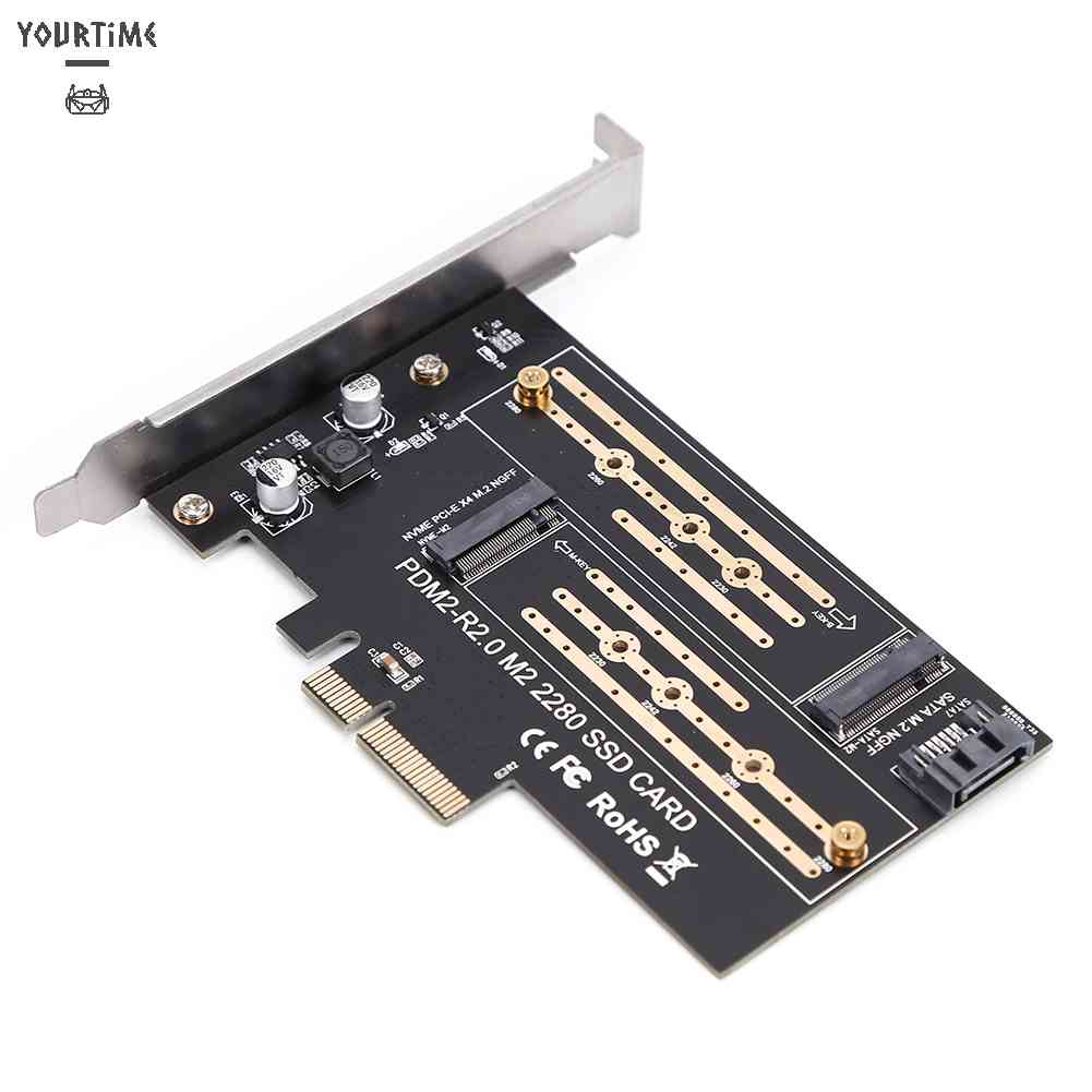 Card Mở Rộng M.2 NVME Sang PCIE SSD B Key SSD Sang PCI-E 3.0 X4 SATA Thẻ