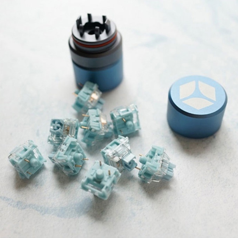 Set 5 Công Tắc Cơ Thay Thế KING 3 Pins TTC Bluish White