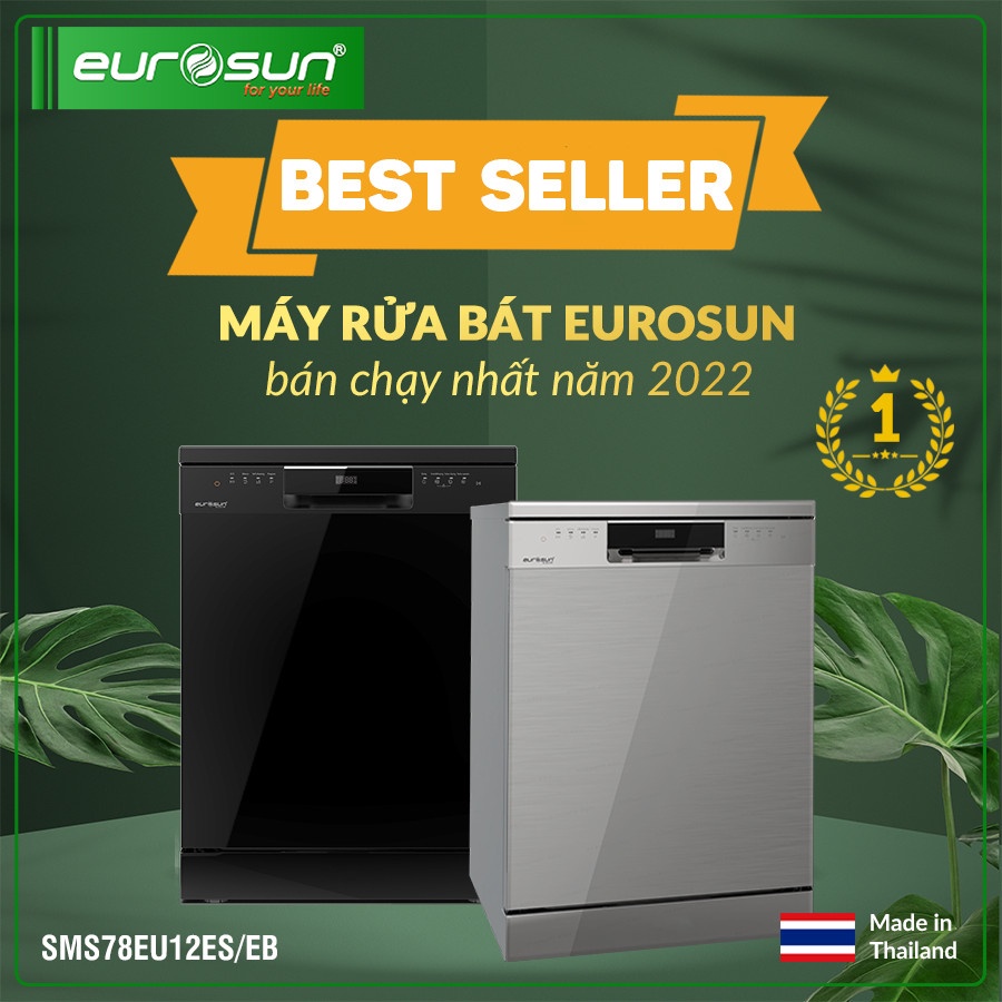 Máy Rửa Bát Eurosun SMS78EU12EB - 14 Bộ - Xuất Xứ Thái Lan