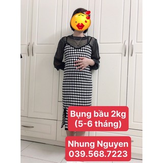 Bụng bầu giả silicone 2000g (6-7 tháng)
