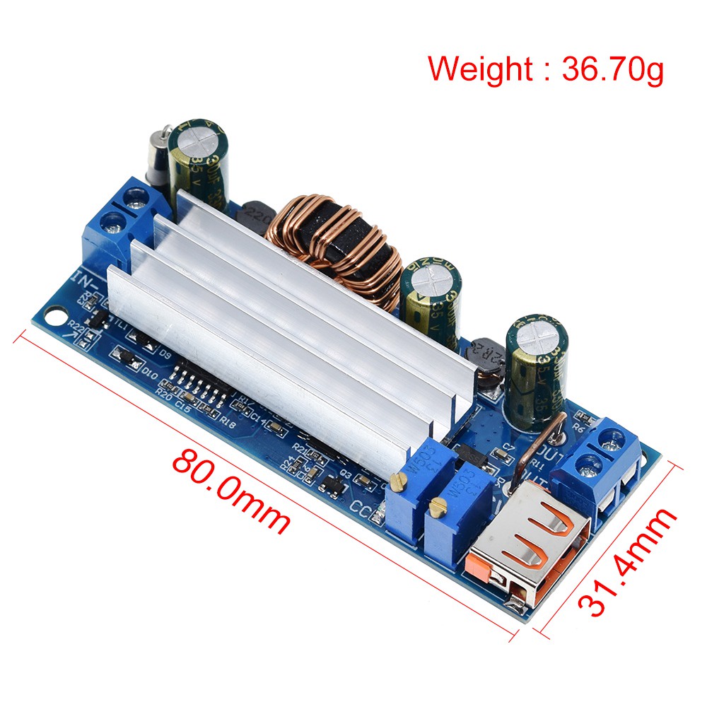 Bảng Mạch Tăng Áp ZK-S4 DC Từ 2-24v Sang 3-30v 4A 80w CC CV 3.7V 6V 9V 12V Kèm USB