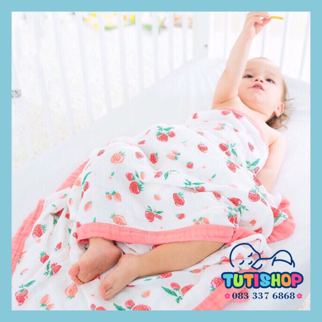 Chăn đắp - Khăn tắm xô 6 lớp Aden&anais vải xô bo viền hàng siêu mềm mại cho bé