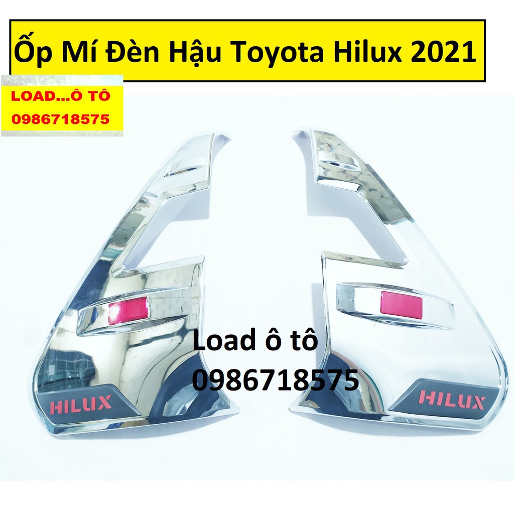Bộ Ốp Viền Đèn, Tay Hõm, Nắp Xăng Toyota Hilux 2021-2022 Hàng Nhựa ABS Mạ Crom Sáng Bóng
