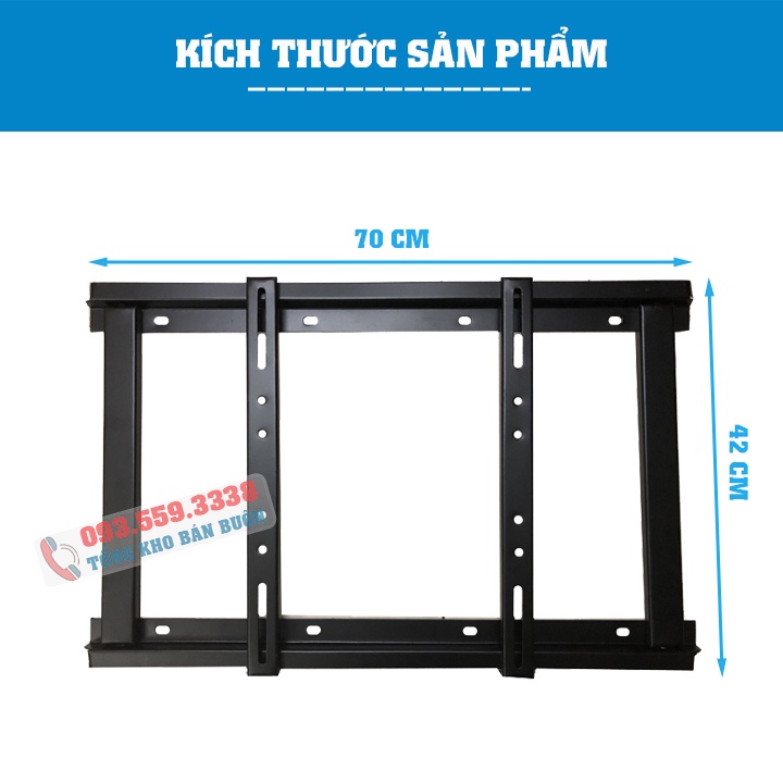 Giá Treo Tivi Phẳng Sát Tường K7 50 - 55 - 60 - 65 Inch - Khung Treo Tivi Sắt Siêu Dày Loại 1