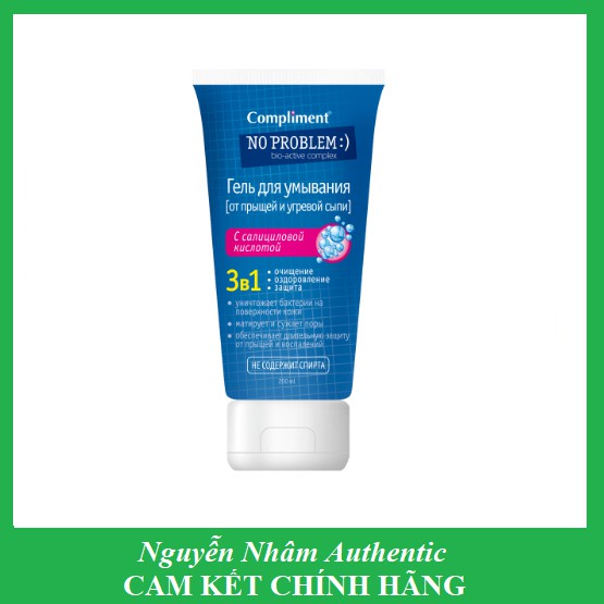 Sữa rửa mặt trắng da compliment giúp căng bóng da, không gây kích ứng Sản phẩm được kiểm chứng tại Nga, cam kết sạch mụn