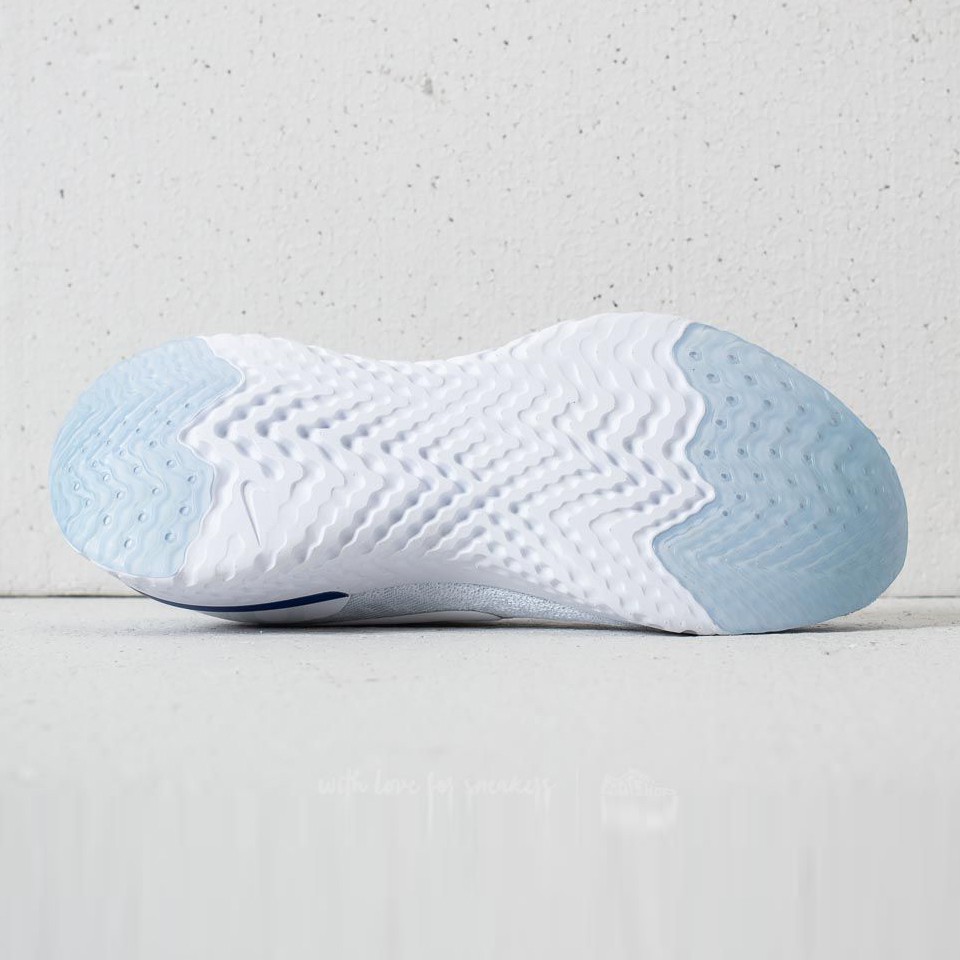 [video+ảnh thực] Giày Sneaker Epic React Flyknit White Blue | BigBuy360 - bigbuy360.vn