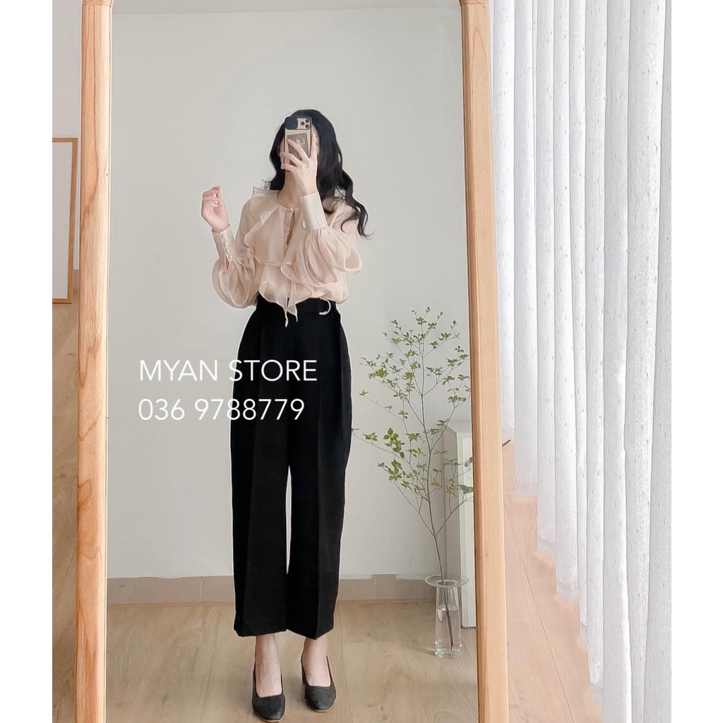 Áo tơ hàn châu bèo cổ tay 4 cúc (2M) - Avn072104