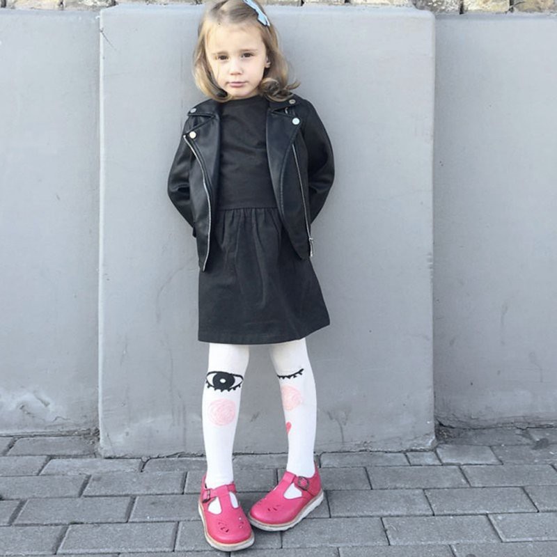 Quần Tất Hoạ Tiết Hoạt Hình Chất Liệu Co Giãn Cho Bé Gái