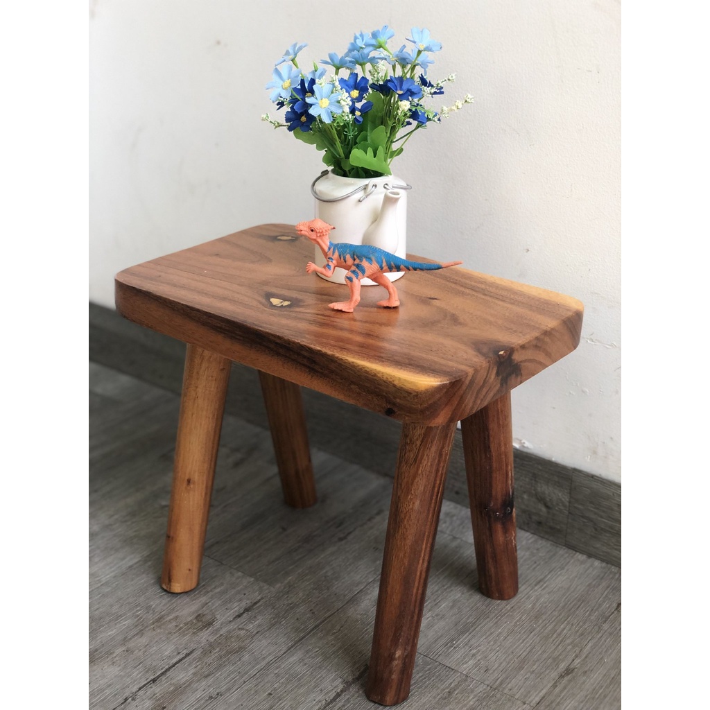 Ghế, Kệ Decor gỗ me tây tự nhiên - Vít lục giác dễ lăp ráp