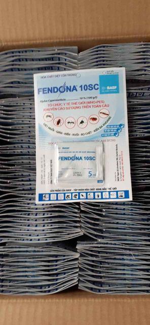 1 gói Fendona 10SC diệt và xua đuổi côn trùng, diệt dán, diệt kiến, diệt muỗi, ruồi có hiệu lực lên tới 3 tháng.