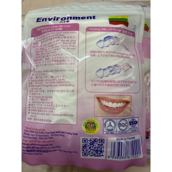 TĂM CHỈ NHA KHOA ENVIRONMENT 80c/gói