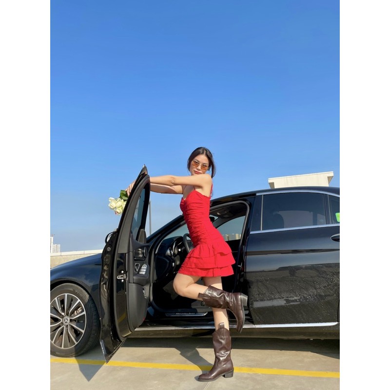 Đầm cotton thêu Macy