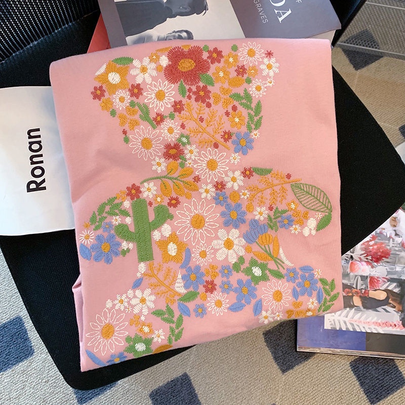 Áo Thun Cotton Tay Ngắn Họa Tiết Hoạt Hình Thời Trang Mùa Hè Cho Nữ