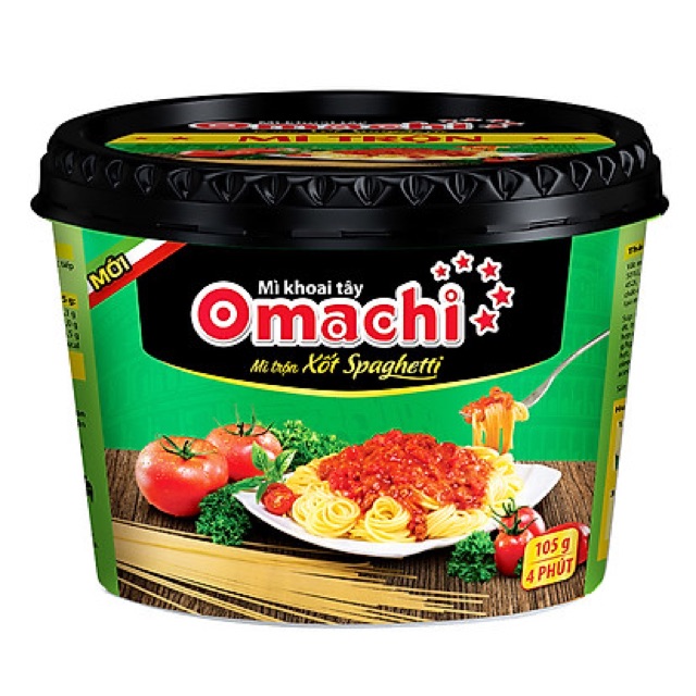 Thùng 12 hộp Mì khoai tây Omachi trộn xốt Spaghetti mới