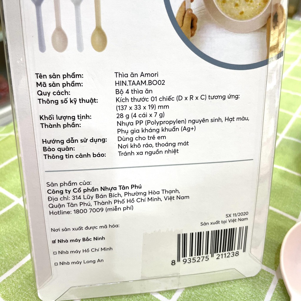 Bộ 4 thìa ăn dặm Inochi Amori