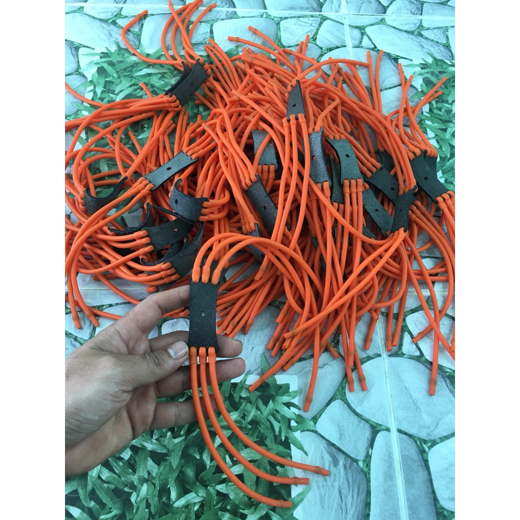 1 Dây tròn ná cao su 3 sợi màu đỏ 12k