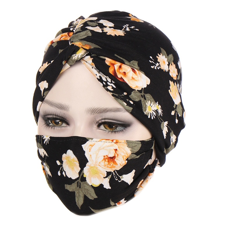 Set 2 Mũ Trùm Đầu Co Giãn Phong Cách Hồi Giáo Dùng Khi Ngủ Tại Nhà