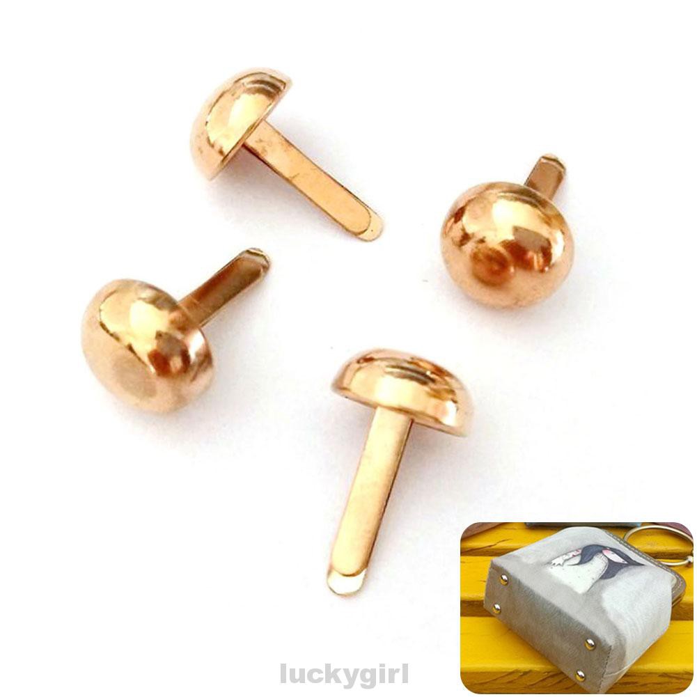 100pcs/pack Decor DIY Accessories Metal Handbag Bottom Protecting Mushroom Shape Feet Stud