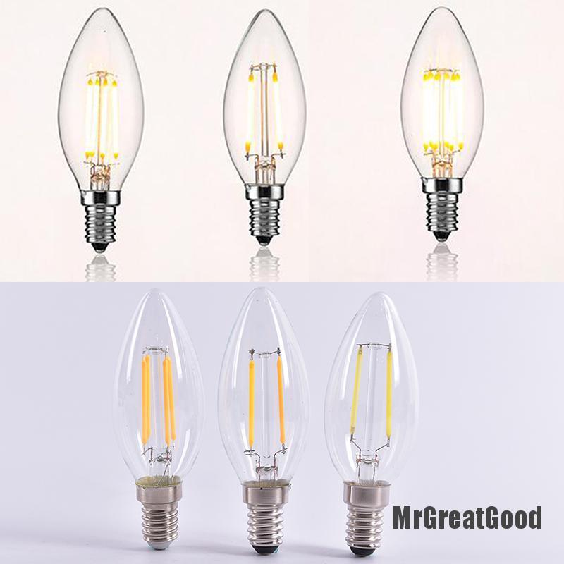 Bóng Đèn Led 2w / 4w / 6w E14 Cob C35 Thiết Kế Hình Ngọn Lửa Độc Đáo