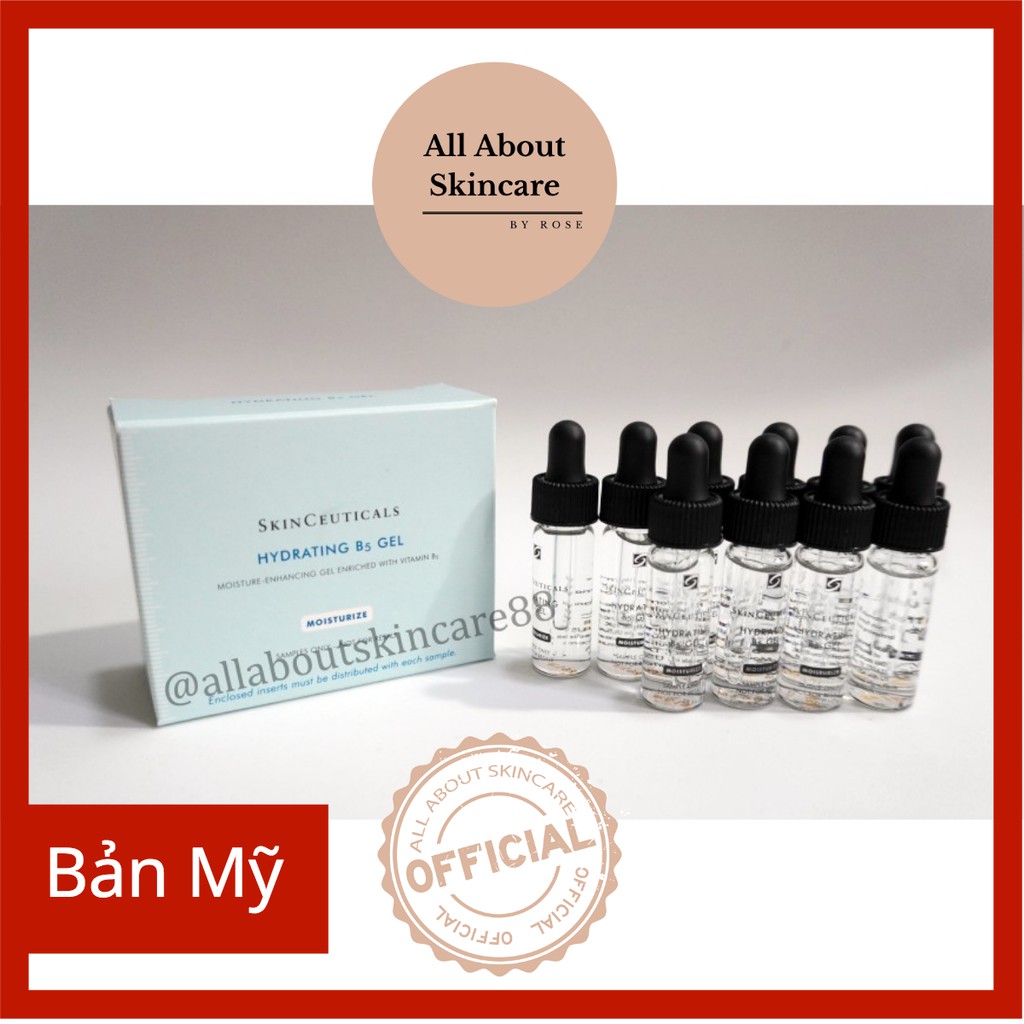 Serum dưỡng ẩm cấp nuớc và phục hồi da skinceuticals hydrating b5 gel 4ml [Bản Mỹ- Kèm Bill]