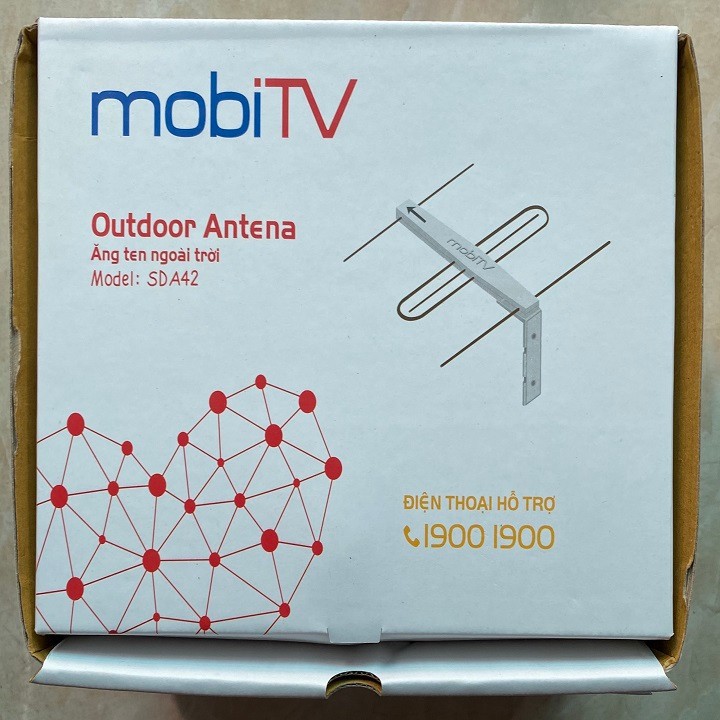 Anten DVB-T2 để bàn MOBITV kèm cấp nguồn 5V