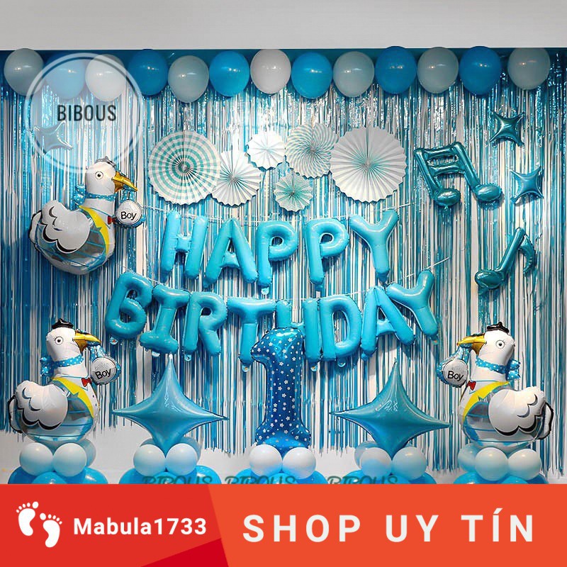 SET TRANG TRÍ SINH NHẬT TUỔI GÀ GIÁ RẺ CHO BÉ TRAI BÉ GÁI - COMBO BÓNG BAY TỰ TRANG TRÍ TẠI NHÀ SIÊU ĐẸP