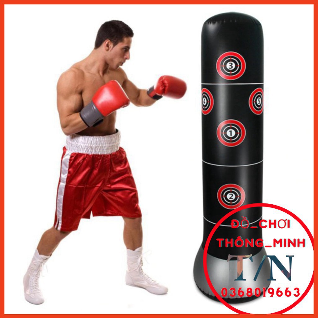 Trụ đấm đá PURE Boxing bơm tương đối - trụ dấm bốc tự cân bằng phản xạ - TẶNG BƠM