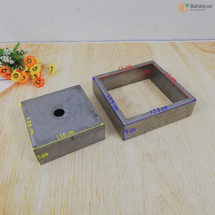 Khuôn bánh chưng thông minh inox Bahato 12cm | 15cm