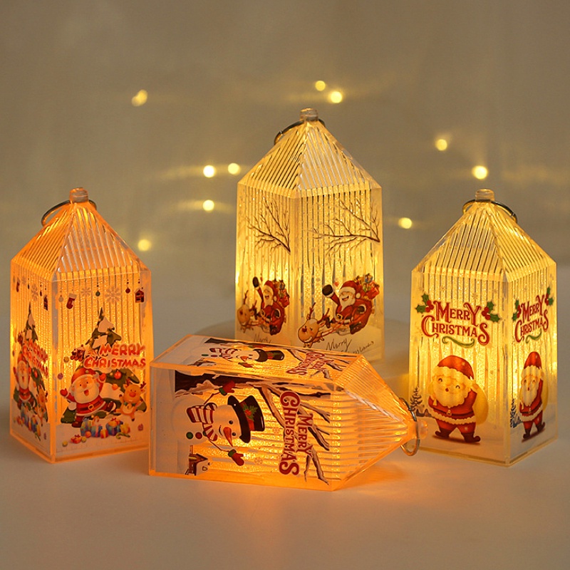 Đèn LED Hình Ông Già Noel / Người Tuyết / Tuần Lộc Cầm Tay Trang Trí Giáng Sinh Năm Mới