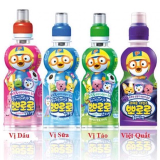 Thùng 24 Chai Nước uống Trái Cây Trẻ Em Pororo 235ml Hàn Quốc