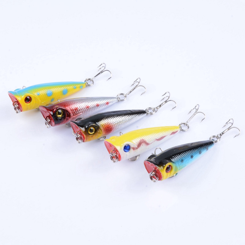 Top Water Lure mồi dụ cá mồi câu cá trê lăng mồi câu đài mồi giả câu cá biển Whopper Plopper Popper mồi giả câu cá 5cm/4.9g 1Pcs giả d1 lưỡi câu cá lóc Plastic Bait mồi mềm câu cá tinh mùi câu cá