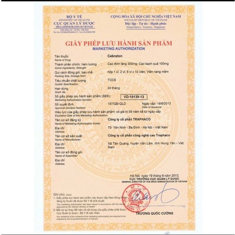 Hoạt huyết dưỡng não CEBRATON viên nang mềm Traphaco