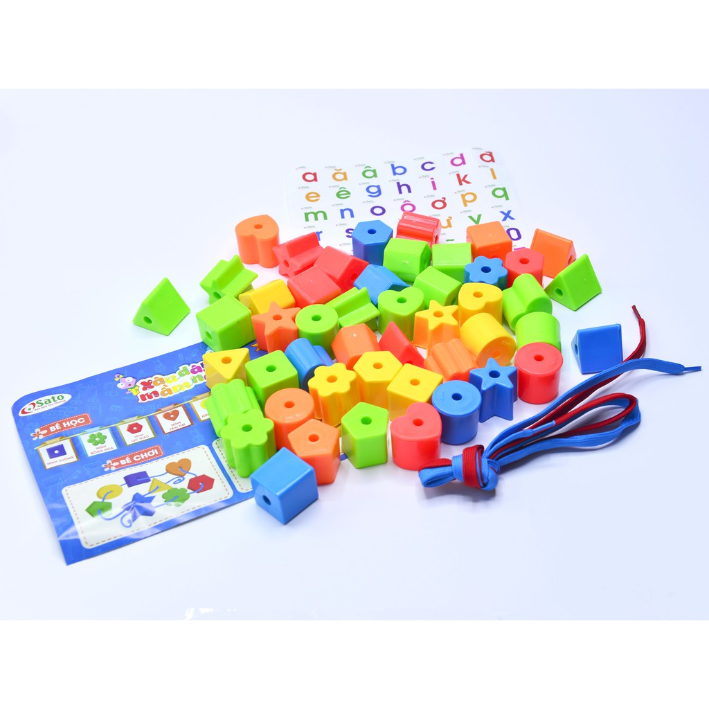 [Mã LIFETOYS1 giảm 30K đơn 99K] Bộ Đồ Chơi Xâu Dây Sato 48 Chi Tiết (Hàng Việt Nam)