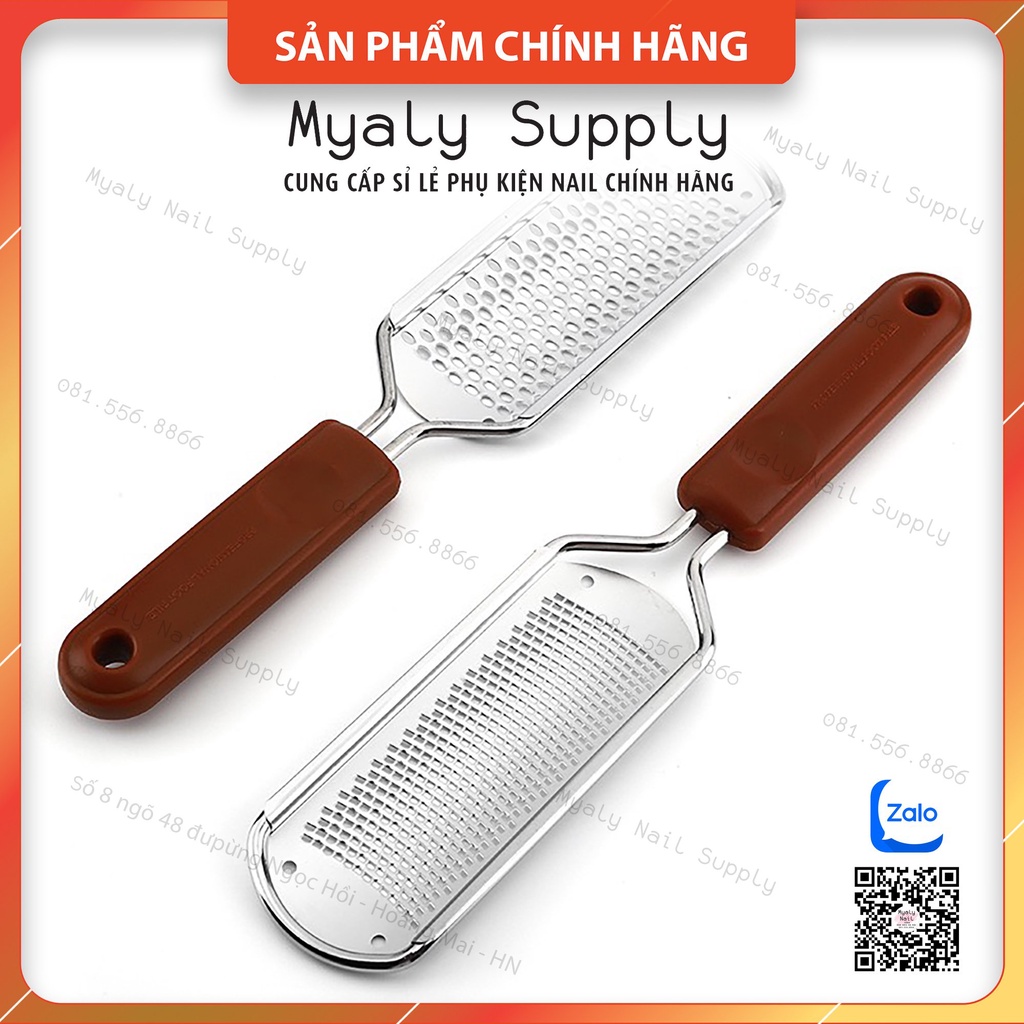 Cây Chà Gót Chân Inox 304 - Loại Mới Rất Bén Hiệu Quả Cho Vùng Da Bị Chai Dày (có thể thay mặt chà)