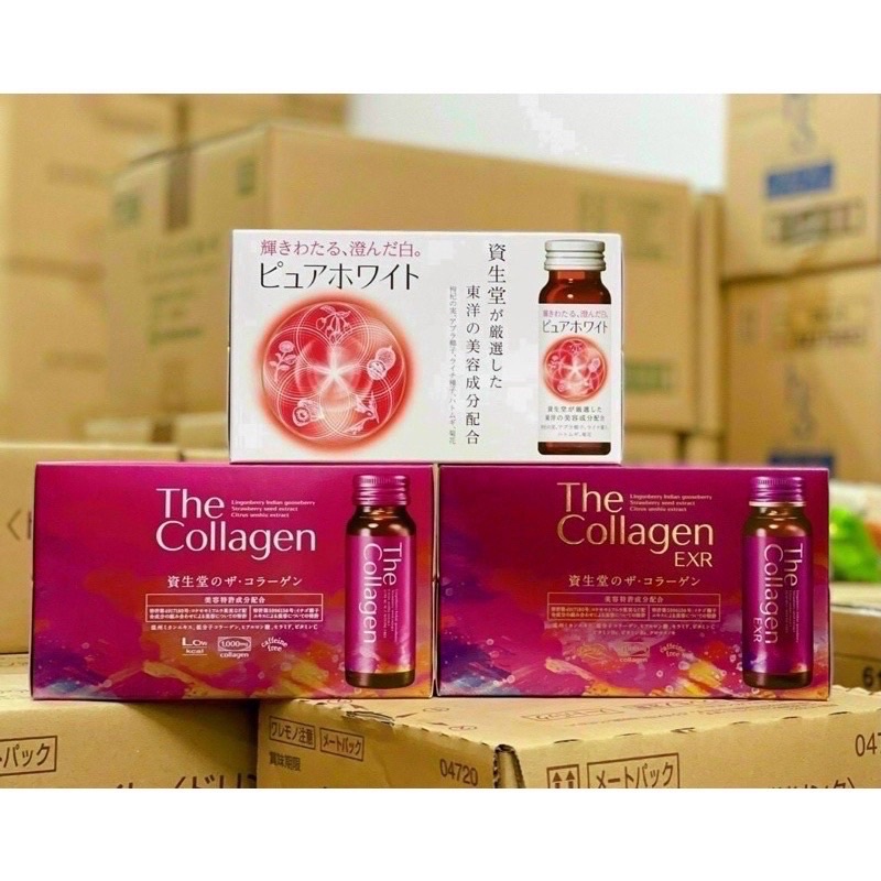 Nước uống Collagen Shiseido Pure White 1 hộp 10 lọ - Nhật Bản CHÍNH HÃNG BAO CHECK