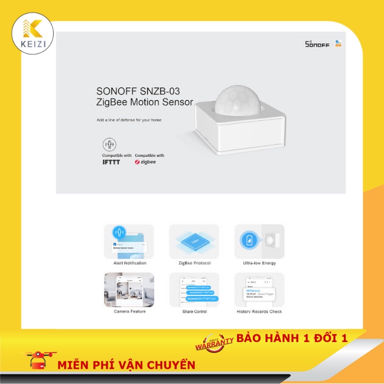 Cảm Biến Chuyển Động Sonoff EWelink SNZB-03 Zigbee