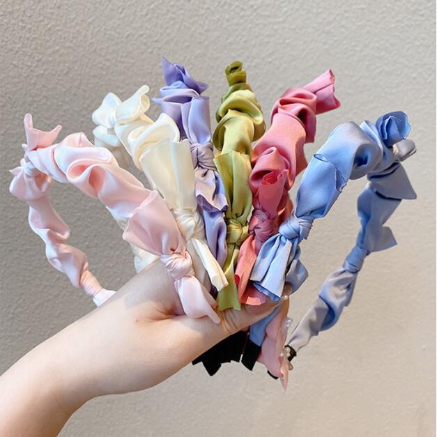 Băng đô đính nơ phối hạt ngọc trai đơn giản thời trang 2021 cho nữ