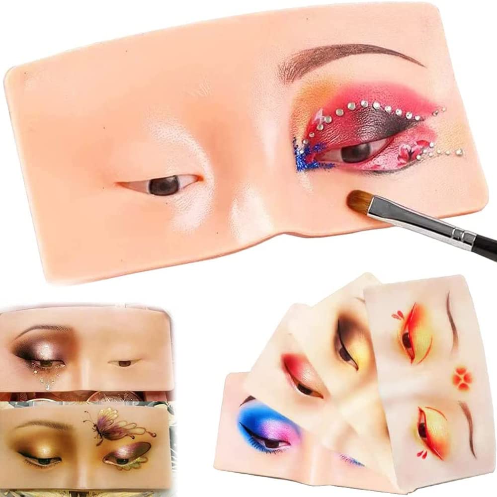 Mô Hình Mặt Nạ Silicone Dùng Thực Hành Trang Điểm Lông Mày Cho Người Mới Bắt Đầu