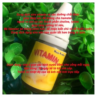 Siro Pha Uống Vitamin Cho Hamster
