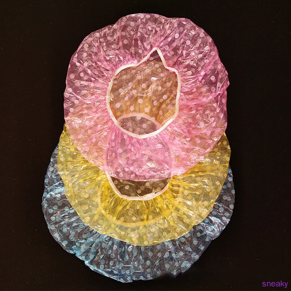 Set 6 Mũ Trùm Tóc Bằng Nhựa Trong Suốt Dùng Một Lần Tiện Dụng Cho Nữ