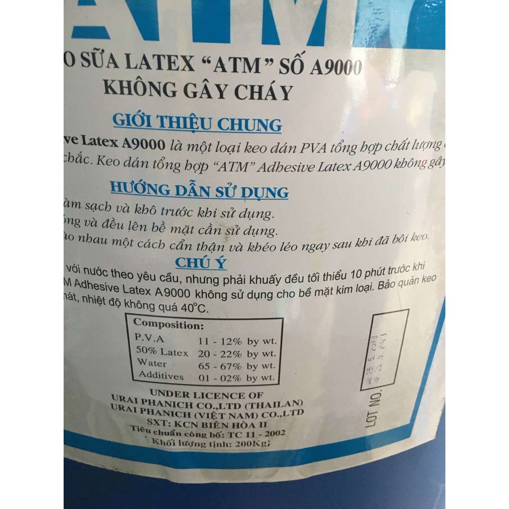 Keo sữa ATM Latex No 9000 - 20kg