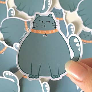 Sticker mèo mập khó ở