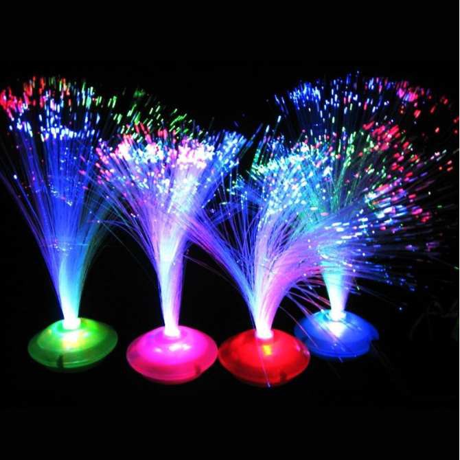 ĐÈN LED BÌNH HOA SỢI QUANG PHÁT SÁNG ĐỔI MÀU