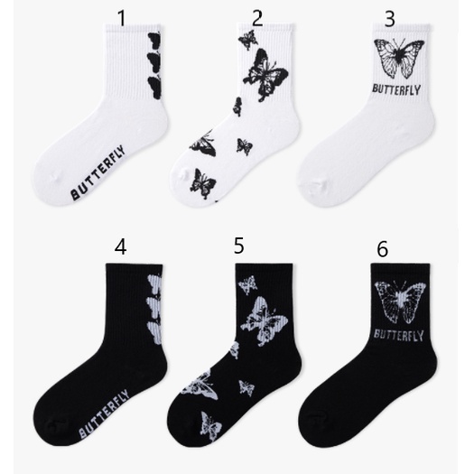 Tất cổ cao họa tiết bướm siêu đáng yêu cho các nàng.. Shop Phụ Kiện Tiên Tiên