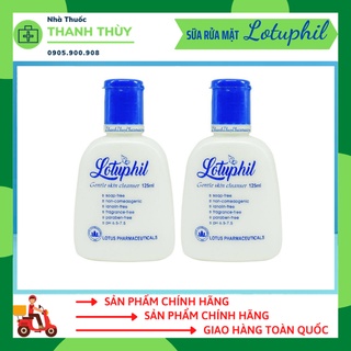 Lotuphil 125ml sữa rửa mặt dịu nhẹ thích hợp cho cả da nhờn và da khô. đặc biệt thích hợp cho làn da mỏng manh, nhạy cảm