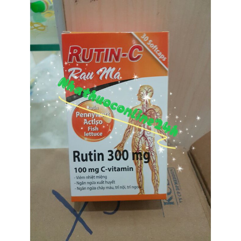 Viên Rutin C Rau Má (hộp 30 viên)