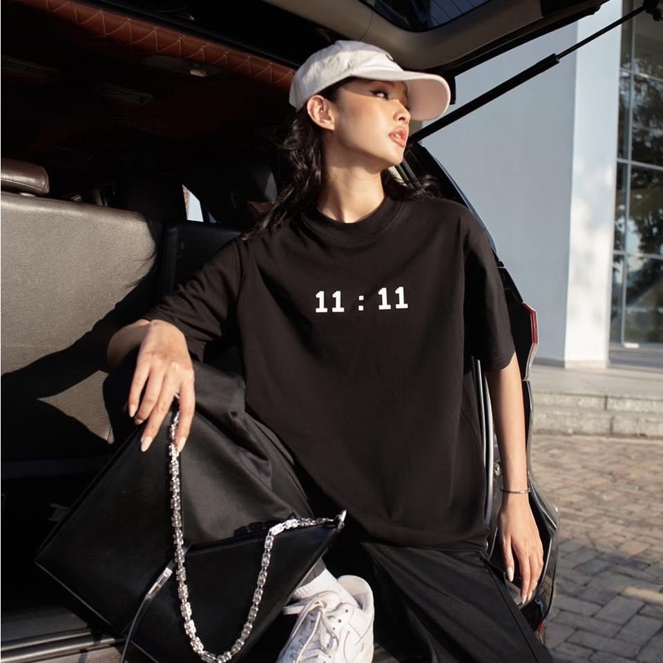 Áo Thun 11:11 Xanh Lá Nam Nữ Unisex Áo Phông vải cotton bigsize XXL 2XL shop.lucas