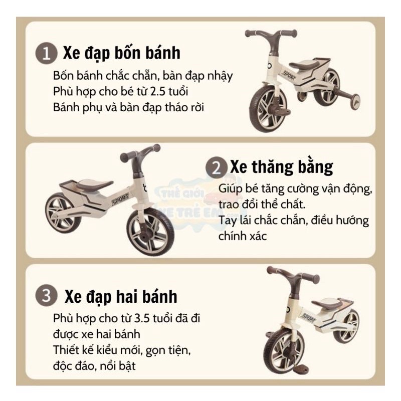 ❤️  XE BAOBAOHAO 3in1 : XE THĂNG BẰNG và XE ĐẠP BA BÁNH CHO BÉ YÊU
