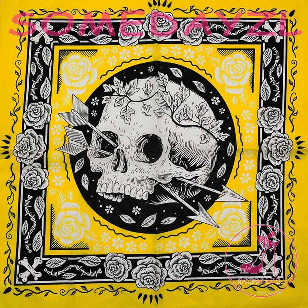 Somedayzl Băng Đô Bandana Cotton Hình Đầu Lâu Không Đường May Đa Năng Bảo Vệ Mặt Và Cổ Dùng Khi Đạp Xe Thể Thao Ngoài Trời