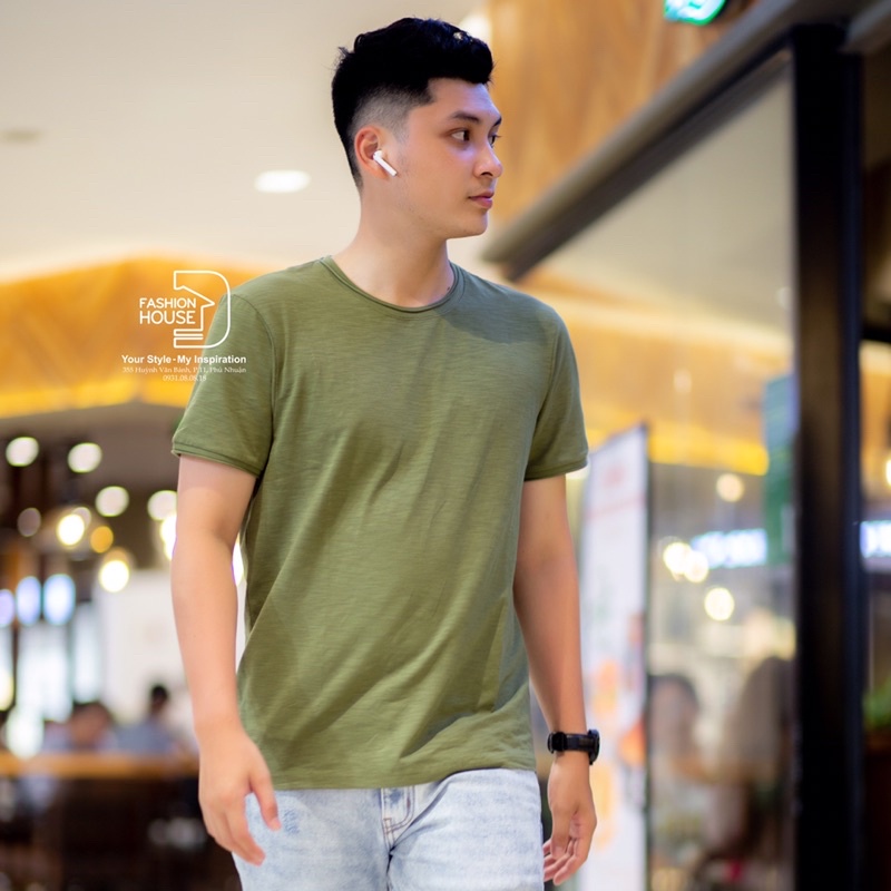 Áo Thun Mùa Nóng 100% Cotton Mềm Mịn Thấm Hút Mồ Hôi, Áo Thun Vải Sớ Gỗ Hàng Xuất, Áo Phông Nam, Áo Thun Nam Trơn | BigBuy360 - bigbuy360.vn